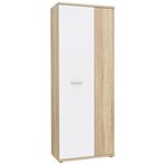 Armoire à chaussures MISCA chêne sonoma et blanc mat - 69 cm