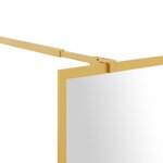 vidaXL Paroi de douche avec verre ESG transparent doré 118x195 cm
