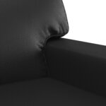 vidaXL Ensemble de canapés 3 Pièces noir similicuir