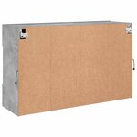 vidaXL Meuble TV mural avec lumières LED gris béton 98 5x30x60 5 cm