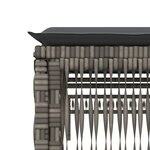 vidaXL Chaises longues lot de 2 avec table gris résine tressée