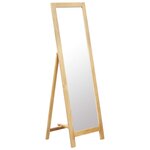 vidaXL Miroir sur pied 48x46 5x150 cm Bois de chêne solide