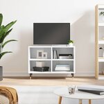 vidaXL Meuble TV blanc 69 5 x 30 x 50 cm bois d'ingénierie