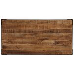 vidaXL Table à manger Bois de manguier brut massif et Acier 120 cm