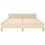 vidaXL Cadre de lit sans matelas crème 140x200 cm tissu