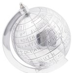 vidaXL Sculpture de globe Argent 16.5x14x26 cm Aluminium