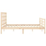 vidaXL Cadre de lit avec tête de lit 160x200 cm bois massif
