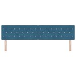 vidaXL Tête de lit LED bouton cristal capitonné bleue foncée 100 cm velours