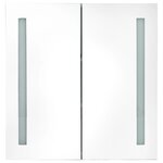 vidaXL Armoire de salle de bain à miroir LED Gris béton 62x14x60 cm
