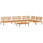 vidaXL Salon palette de jardin 5 Pièces bois d'acacia massif