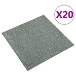 vidaXL Dalles de tapis de sol 20 Pièces 5 m² 50x50 cm Vert