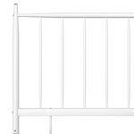 vidaXL Cadre de lit sans matelas blanc métal 200x200 cm
