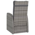 vidaXL Mobilier à dîner de jardin 9Pièces et coussins Résine tressée Gris