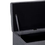 vidaXL Banc avec compartiment de rangement 116 cm Gris clair Polyester