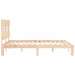 vidaXL Cadre de lit avec tête de lit 160x200 cm bois massif