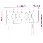 vidaXL Tête de lit à LED Rose 93x16x78/88 cm Velours