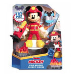 Mickey Pompier - Figurine Articulée de 15 cm avec Accessoires Inclus