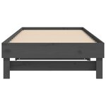 vidaXL Lit coulissant sans matelas gris 2x(90x200) cm