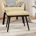 vidaXL Repose-pied Crème 45x29 5x35 cm Tissu et similicuir