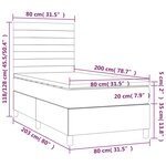vidaXL Sommier à lattes de lit avec matelas Marron foncé 80x200 cm