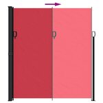 vidaXL Auvent latéral rétractable rouge 220x600 cm