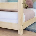 Lit cabane enfant TERY 80 x 180 verni