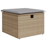 Ensemble de Canapé de Jardin vidaXL de 6 Pièces avec Coussins Beige Poly Rattan