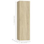 vidaXL Ensemble de meubles TV 4 Pièces Chêne sonoma Bois d'ingénierie