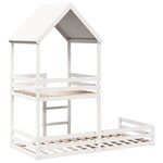 vidaXL Lit superposé sans matelas blanc 90x200 cm bois de pin massif