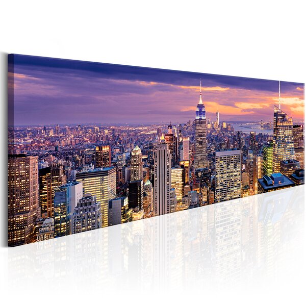 Tableau - city awakening l x h en cm 135x45