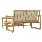 vidaXL Salon de jardin 2 Pièces avec coussins bambou