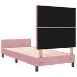 Cadre de Lit vidaXL Rose 100x200 cm Velours
