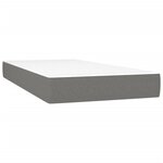 vidaXL Sommier à lattes de lit avec matelas gris foncé 120x190cm tissu