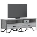 vidaXL Meuble TV sonoma gris 122x34x41 cm bois d'ingénierie