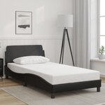 vidaXL Cadre de lit sans matelas noir 100x200 cm similicuir