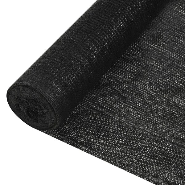 vidaXL Filet brise-vue Noir 1 8x25 m PEHD 195 g/m²