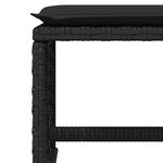 vidaXL Ensemble à manger de jardin 17 Pièces coussins noir résine tressée