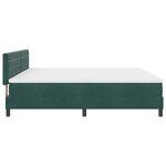 Lit Box Spring vidaXL avec Matelas & LED Vert Foncé 200x200 cm Velours