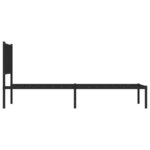 vidaXL Cadre de lit métal avec tête de lit noir 100x200 cm