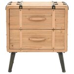 vidaXL Table de chevet Bois de sapin massif 50 x 35 x 57 cm