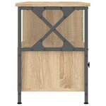 vidaXL Meuble TV chêne sonoma 102x33x45 cm bois d'ingénierie et fer