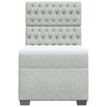 vidaXL Sommier à lattes de lit et matelas Gris clair 90x200 cm Velours