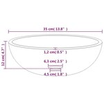 vidaXL Lavabo Verre trempé 35x12 cm Doré