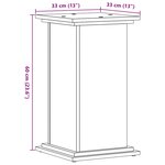 vidaXL Support pour plantes noir 33x33x60 cm bois d'ingénierie