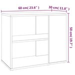 vidaXL Armoire latérale Chêne marron 60x30x50 cm Bois d'ingénierie