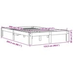 vidaXL Cadre de lit sans matelas cire marron 120x200cm bois pin massif