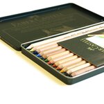 étui métal de 12 crayons couleur 'PITT PASTELL' FABER-CASTELL