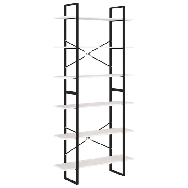 vidaXL Armoire haute Blanc 100x30x210 cm Bois de pin solide
