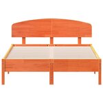vidaXL Cadre de lit sans matelas cire marron 140x190cm bois pin massif