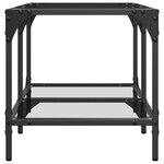 vidaXL Table basse avec dessus en verre transparent 78 5x40x40cm acier